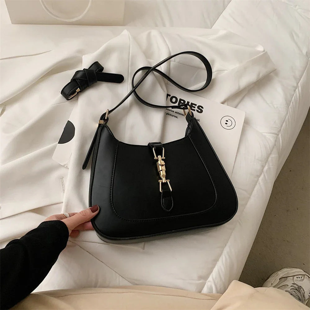 Top Quality Luxury Brand Purses and Handbags Designer Leather Shoulder Crossbody Bags for Women Dual Straps Underarm Sac A Main