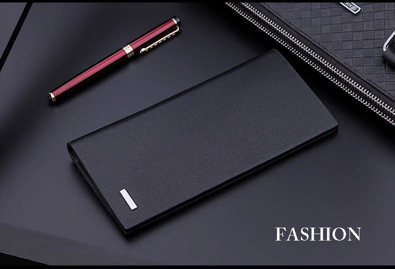 men's wallet microfiber leather long purse carteira masculina hombre billeteras thin porte 2022 men wallets of leather genuine