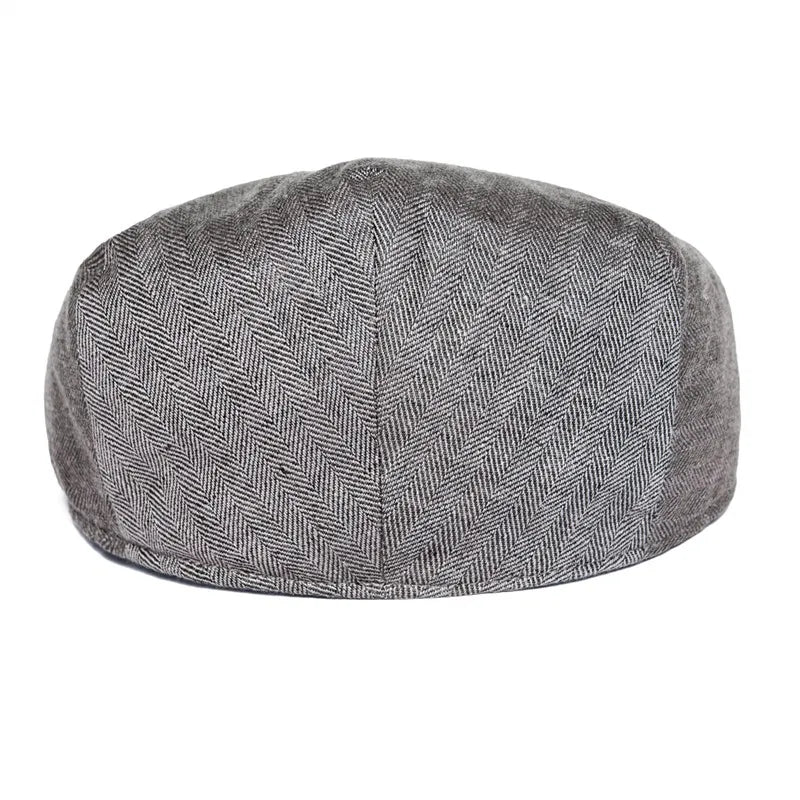 Men Cap Herringbone Linen Newsboy Caps High Quality Flat Caps Driver Ivy Hat Bakerboy Hats Cool Boina for Male