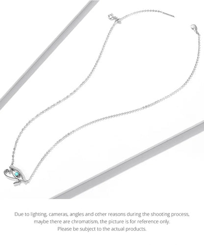 925 Sterling Silver Horus Eye Crystal Necklace Silver Protection Pendant Necklace for Women Girls Fine Jewelry