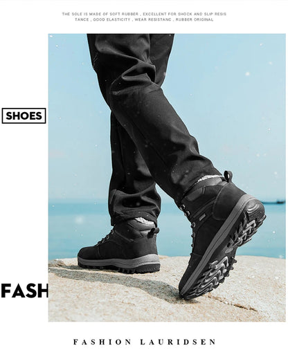 Winter Waterproof Men Boots Plush Super Warm Snow Boots for Men Sneakers Big Size 48 Men Ankle Boots Outdoor Shoes Botas Hombre