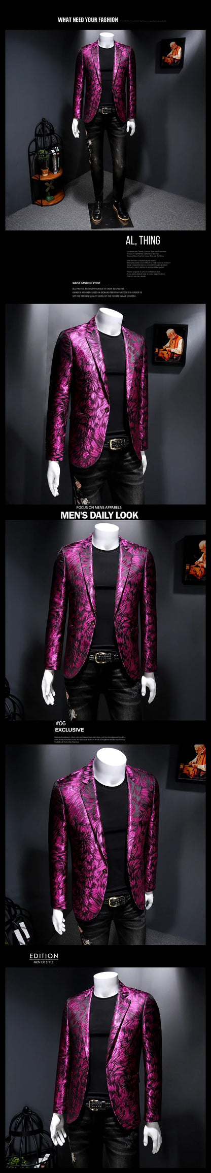 Spring Luxury Embroidery Men Blazers New Men Gold Yarn Casual Suit Jacket Stage Dress High Quality Wedding Business Bleazer Man