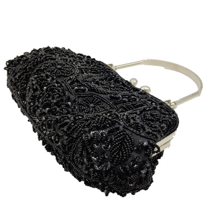 Elegant Frame Women Formal Beaded Evening Purses and Handbags Bridal Sequins Clutch Bag Cocktail Party Bag
