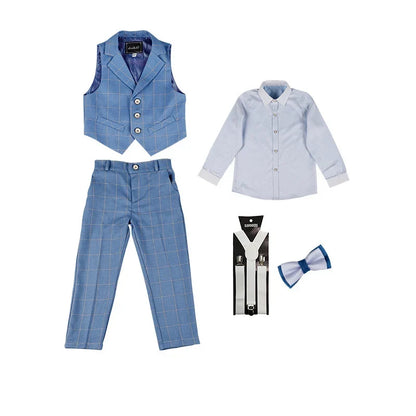 Teenager boys wedding suits England Style gentle boys formal tuxedos suit kids clothing set blazer party suit school uniform