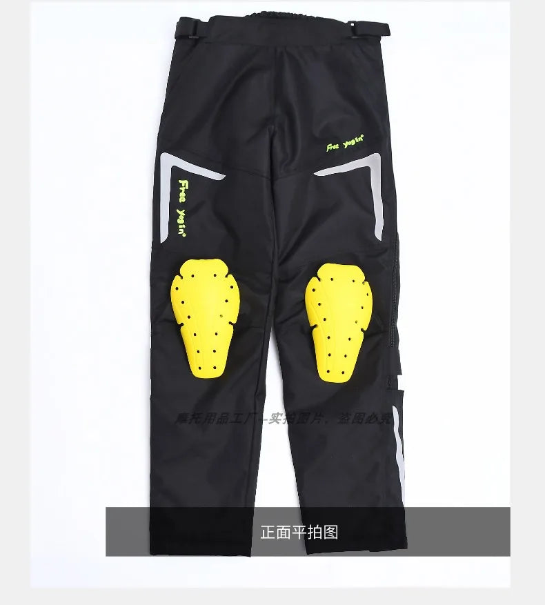 Wind-proof and warm-keeping equipment for motorcycle riding pants; fall-proof and quick-release pants in winter
