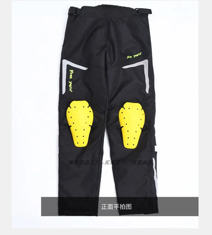 Wind-proof and warm-keeping equipment for motorcycle riding pants; fall-proof and quick-release pants in winter