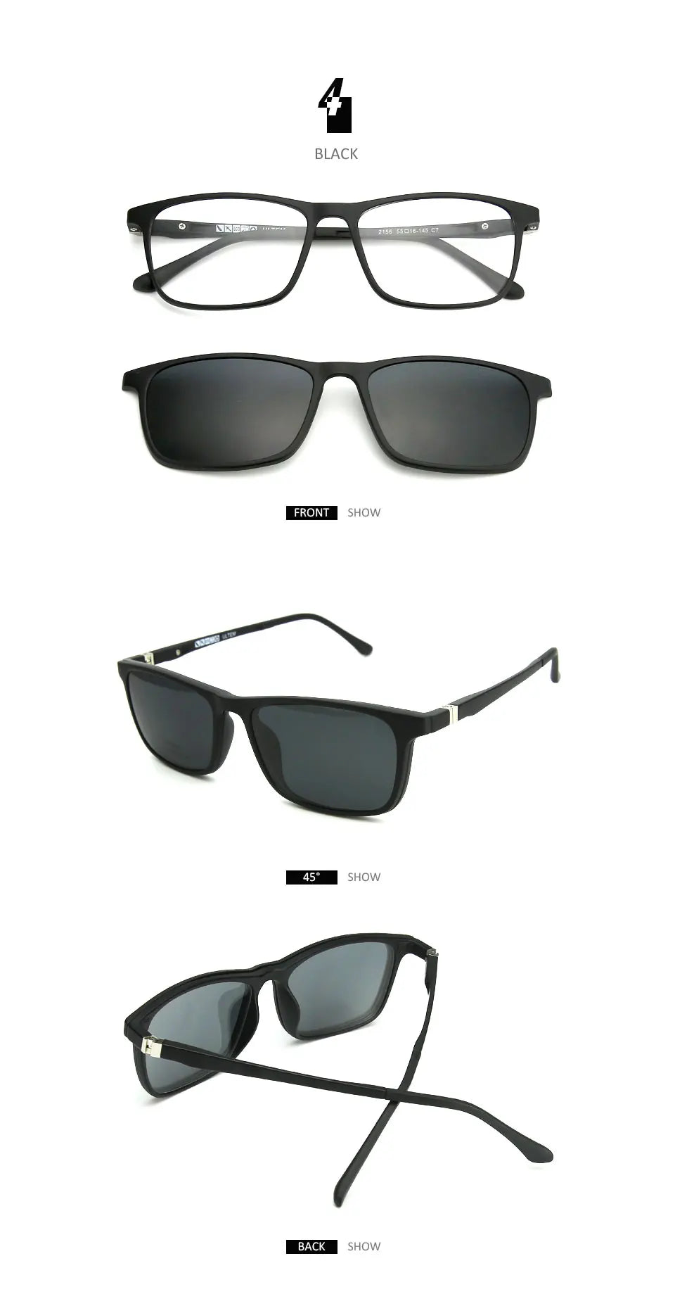 Optical Prescription Sunglasses Men Polarized UV400 Progressive Sun Glasses Myopia Hyperopia Eyeglasses Male TR90 Frame