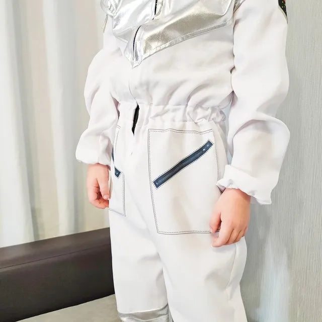 Deluxe Boys Girls White Space Astronaut Costume Suitable For Book Week Halloween Carnival Out Space Themed Party Kids Costumes