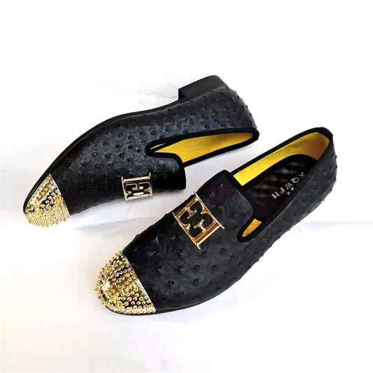 2021 Fashion Mens Loafers Bow Tie Black White Leather Slip On Moccasins Luxury Smoking Flats Men Wedding Dress Shoes
