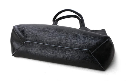 2023 New Women Deluxe Cowhide Genuine Leather Totes Handbag Lady Simple Soft Satchels Bag High Capacity Waterproof Shopping Bags