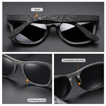 Wooden Male Lady Sunglasses Men's Luxury Brand Designer Polarized Sun Glasses Vintage Sunglass Women Eyewear With Paper Box