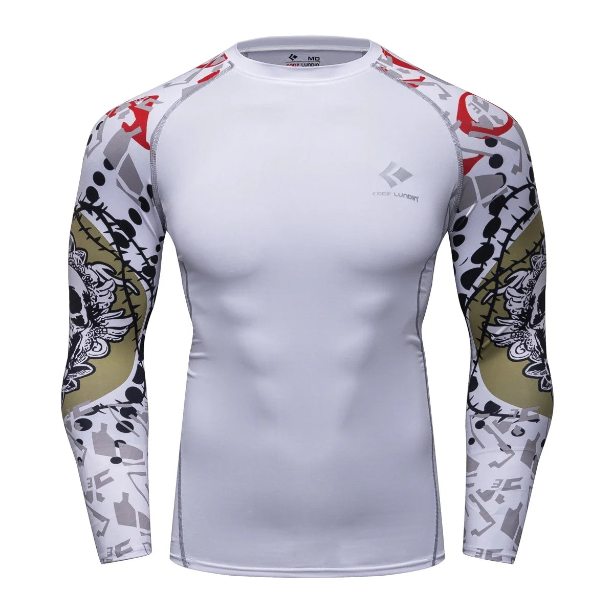 Cody Lundin Quikly Dye Mesh Men's Digital Printed Compression Rash Guard Gym Long Sleeve Jiu Jitsu Shirt Sportswear Swimming Top