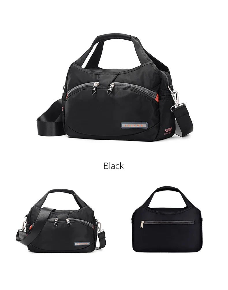Women's Nylon Bag 2025 New Fashion Large Capacity Shoulder Bags Oxford Handbag Ladies Casual Travel Canvas Tote 2587-10