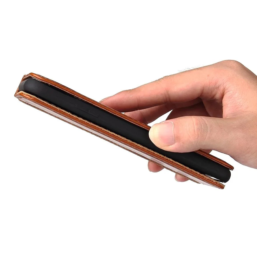 100% Genuine Leather Flip Cover Case for iPhone 17 14 15 Plus 11 12 13 16 Pro MaxTop Quality Fashion Brand With Card Slot