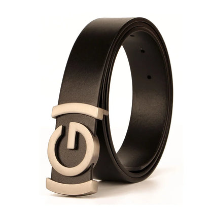 New Wide 34mm Male belt Famous Style Metal G Buckle Brand Women Belt Genuine Leather business Luxury Belts for Men Strap jeans