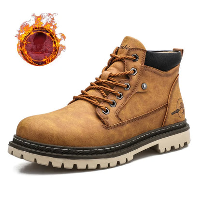 Brand Men Super Warm Snow Boots Winter Men's Ankle Boots Waterproof Short Boots Outdoor Sneakers Autumn Men's Motorcycle Boots