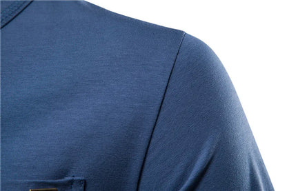 2021 Summer Top Quality Cotton T Shirt Men Solid Color Design V-neck T-shirt Casual Classic Men's Clothing Tops Tee Shirt Men