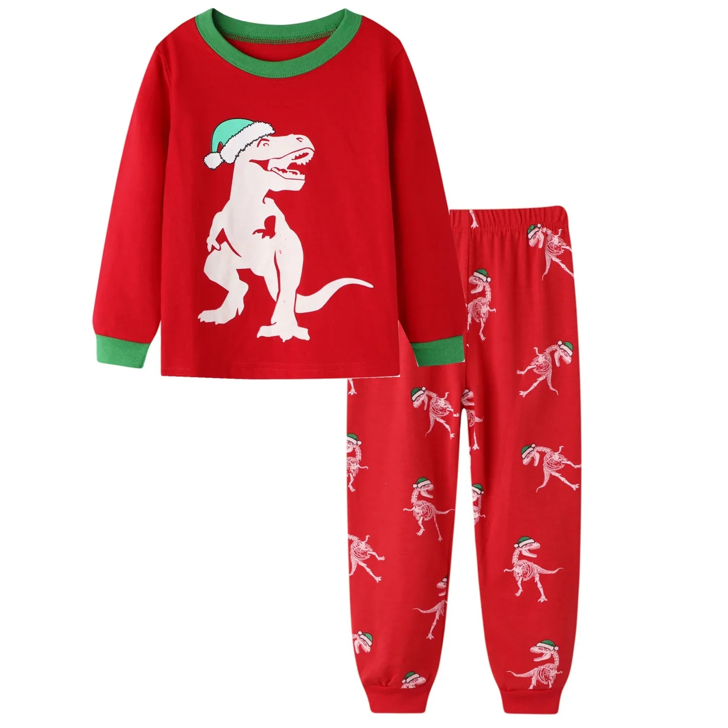 Digger Vehicle Baby Boys Clothes Suits 100% Cotton Children Pajamas Kids Sleepwear Sets Nightgown PJ'S Long Tees Shirts Pant Set
