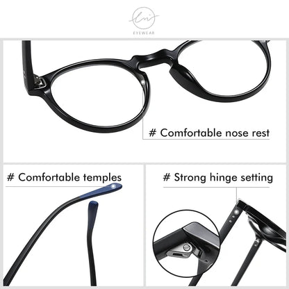 Anti Blue Light Glasses Photochromic Men Gaming Round Blocking Blue Ray Classic TR90 Women Protection Eyeglasses Computer