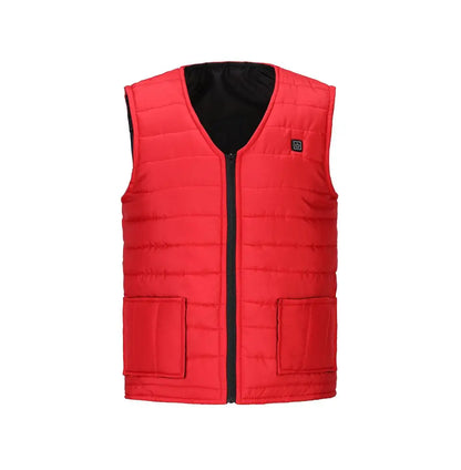 11 Area Heating Vest Men/Women Casual V-neck USB Heated Vest Smart Control Temperature Heating Jacket Cotton Coat Winter Hunting