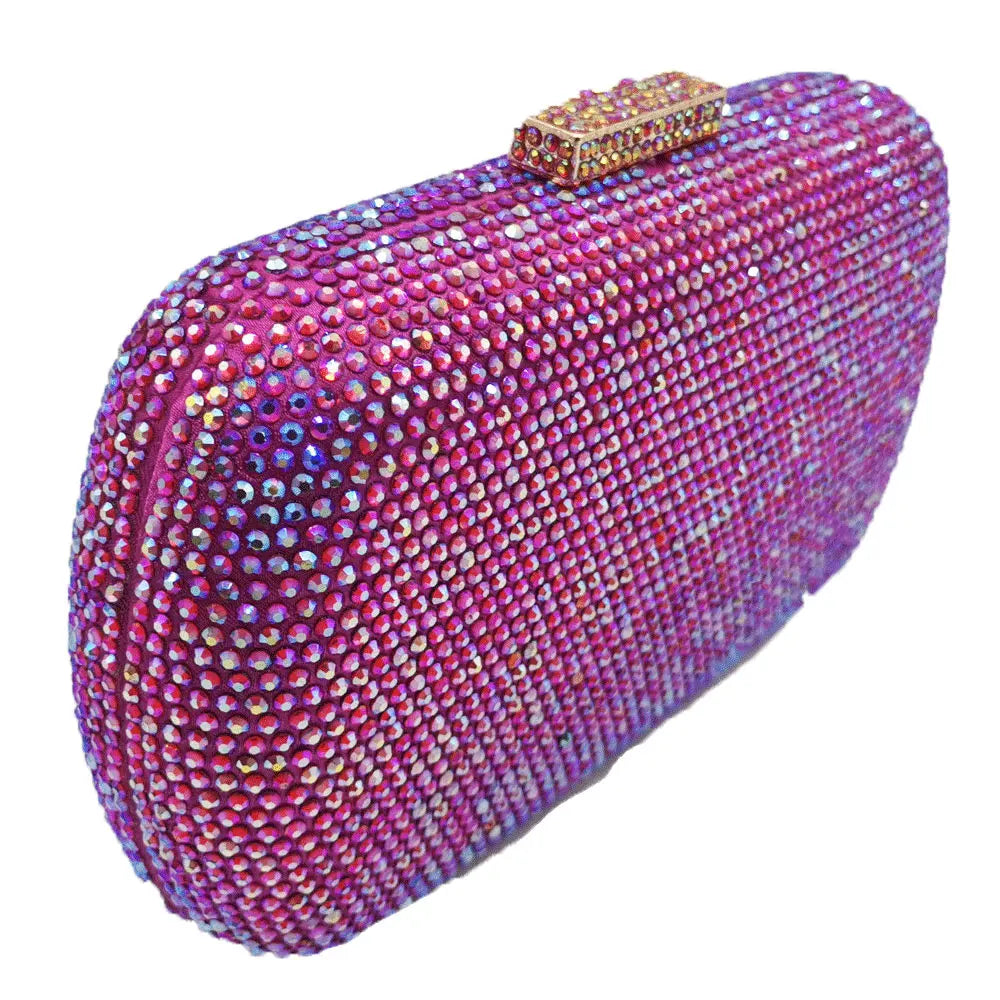 Burgundy Crystal Evening Bags and Clutches for Women Formal Party Rhinestone Handbags Wedding Clutch Purse