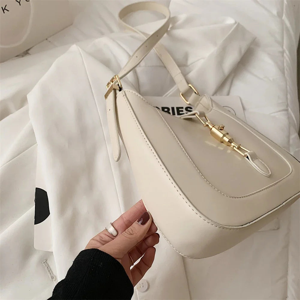 Top Quality Luxury Brand Purses and Handbags Designer Leather Shoulder Crossbody Bags for Women Dual Straps Underarm Sac A Main