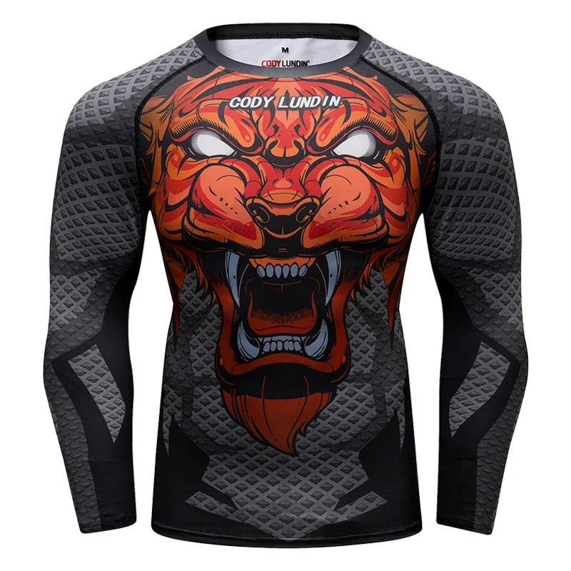 Cody Lundin Fashion Sublimation Print Rashguard Compression Gym Long Sleeves Muscle Running Boxing Shirts Jiu Jitsu Gi T-shirts