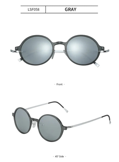 Nylon Titanium Sunglasses Men Retro Small Round Driving Polarized Sun Glasses for Women Mirrored UV400 Shades Eyewear