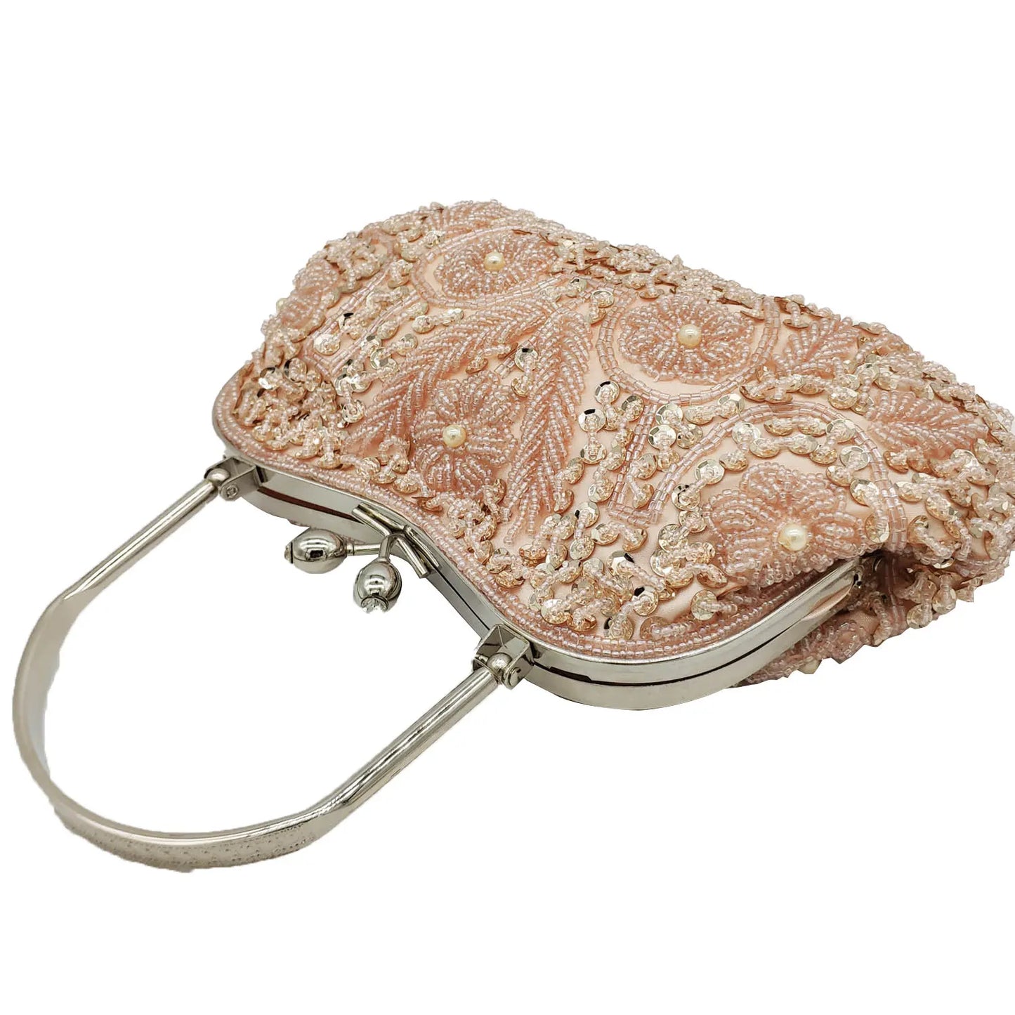 Elegant Frame Women Formal Beaded Evening Purses and Handbags Bridal Sequins Clutch Bag Cocktail Party Bag