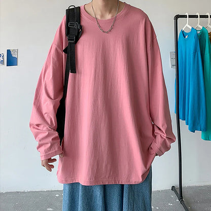 2025 Spring Autumn Long Sleeve T-shirts Men O-Neck Collar Cotton Long T Shirts Men Fashion Casual Comfortable Long T-Shirts Men
