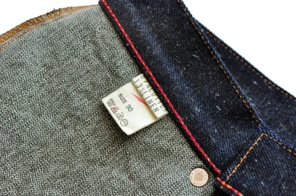Mens Jeans cotton linen Selvedge Sanforized Raw Denim Jeans for Men Straight Fit Silver Button 19 oz