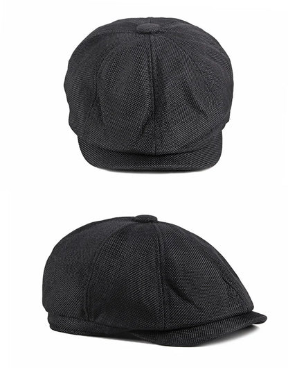 NEW Newsboy Cap Men Spring Summer Octagonal Hat For Male British Herringbone Flat Caps Retro Eight Blade Hats Breathable