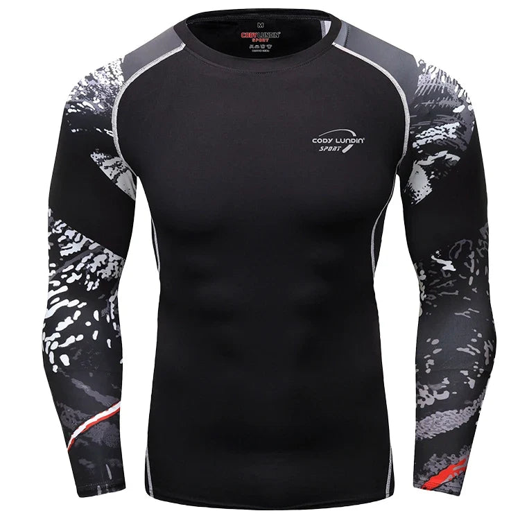 CODY LUNDIN UV Protection Long Sleeve Swim Rashguard For Men Swimsuit Quick Dry Surf Driving Mens Sublimation T Shirt Gym Tops