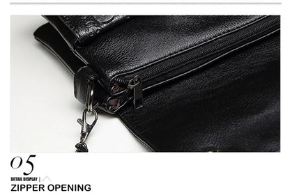 England Style Skull Women Crossbody Bag Leather Small Skull Shoulder Bag Chain Luxury Clutch Women Bags Designer Drop