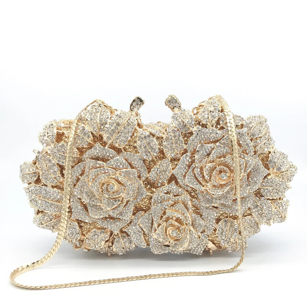 Golden Silver Color Stones Money Clutch Bag Women Crystal Clutches Bridal Handbags Wedding Party Cocktail Minaudiere Bag Purse