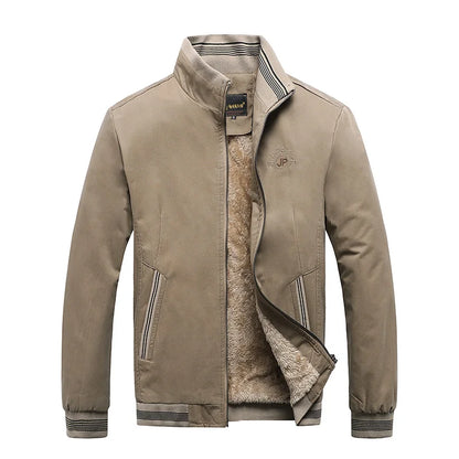 2025 Autumn Men Jackets 100% Cotton Chaqueta Casual Solid Fashion Vintage Warm Vestes Coats High Quality M-5XL Winter Jacket Men