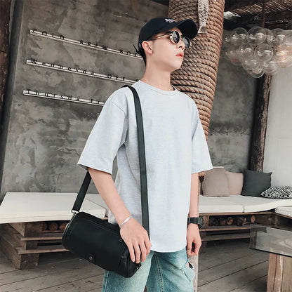 Luxury Retro Barrel Shaped Shoulder Bags Men Crossbody Bag Fashion Design Messenger Bag Mens Crossbody Shoulder Bag Male 2021