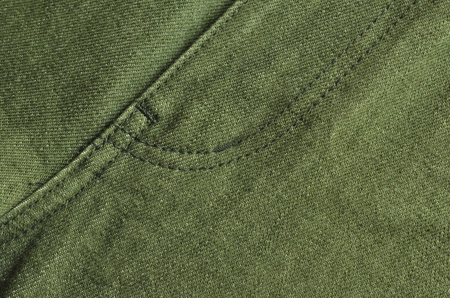 Men Jeans Vulcanization Olive Green 107 Selvedge Denim Jeans Men Washed Slim Fit 14 Oz Zipper Fly