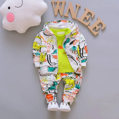 New Spring Autumn Baby Boys Clothes Children Girls Sport Jacket T-Shirt Pants 3Pcs/Sets Toddler Fashion Costume Kids Tracksuits