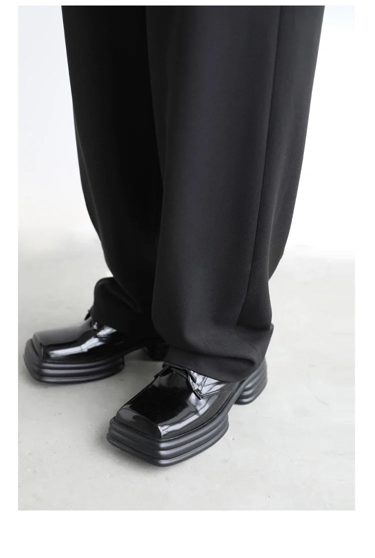 Simple Casual Women Twill Suit Pants Wide Leg Pants Straight Floor Pants Office Ladies Female Trousers