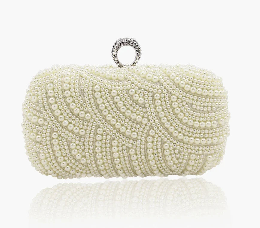 Pearl Clutch Bags Women Purse Ladies white Hand Bags Evening Bags for Party Wedding black Shoulder Bag Bolsa Feminina