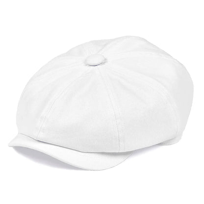 Men's Newsboy Cap Twill Cotton 8 Panel Hat Flat Ivy Cabbie Casual Baker Caps Gatsby Hat Retro Hats Boina Beret for Male