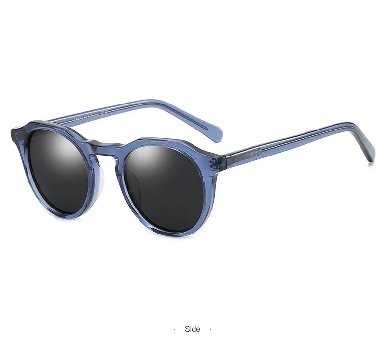Fashion Acetate Polarized Sunglasses Round Vintage  Shade UV400 New Men/Women Retro Sun Glasses 600001S