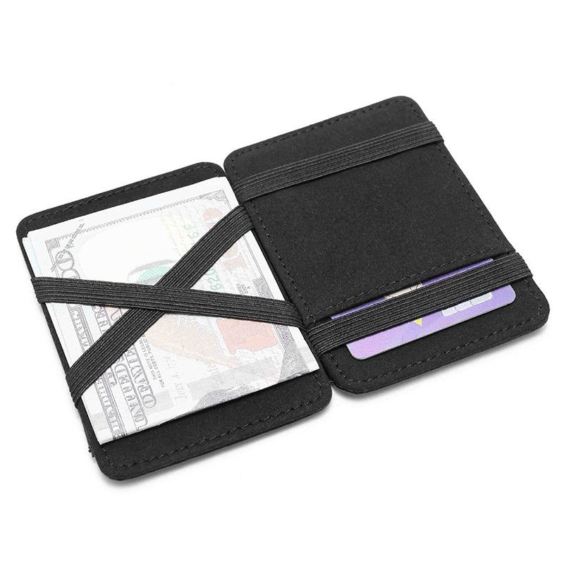 Ultra Thin Men's  PU Leather Mini Small Magic Wallet Money Cash Card Holder Purse  Money Case for Men Women Business Slim 2023