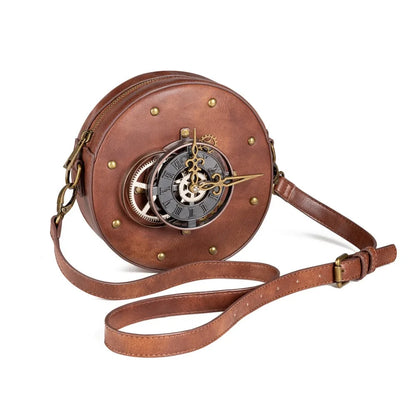 Norbinus Steampunk Single Shoulder Bags Vintage Women Handbags Gothic Messenger Crossbody Bag Ladies Rivet Top-Handle Bags Pack