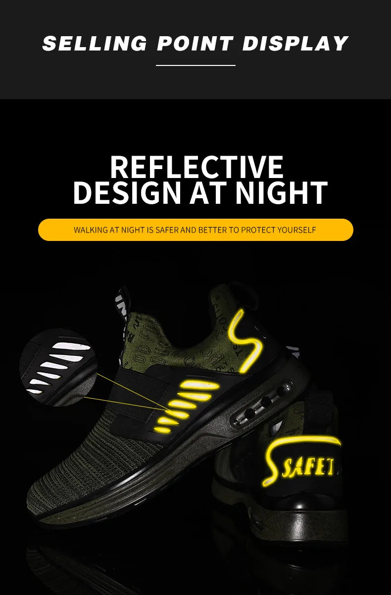Industrial Safety Shoes With Steel Toe Cap Indestructible Cushion Work Shoes For Men Protective Security Boots Women Footwear
