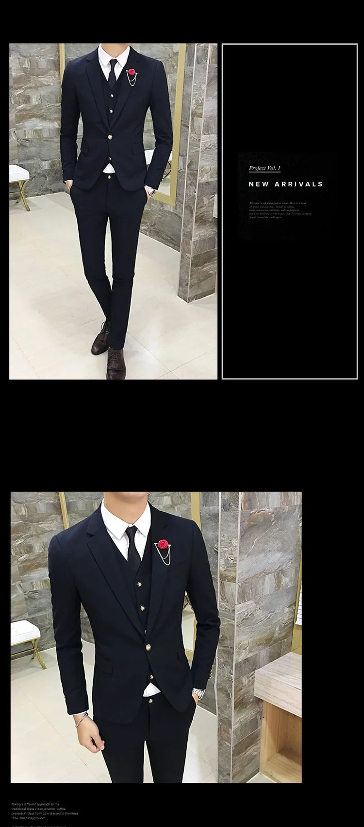 Men's Suits High Quality Wedding Groom Tuxedos Single Button Slim Fit Business Prom Dress Men's Formal Dress Suits