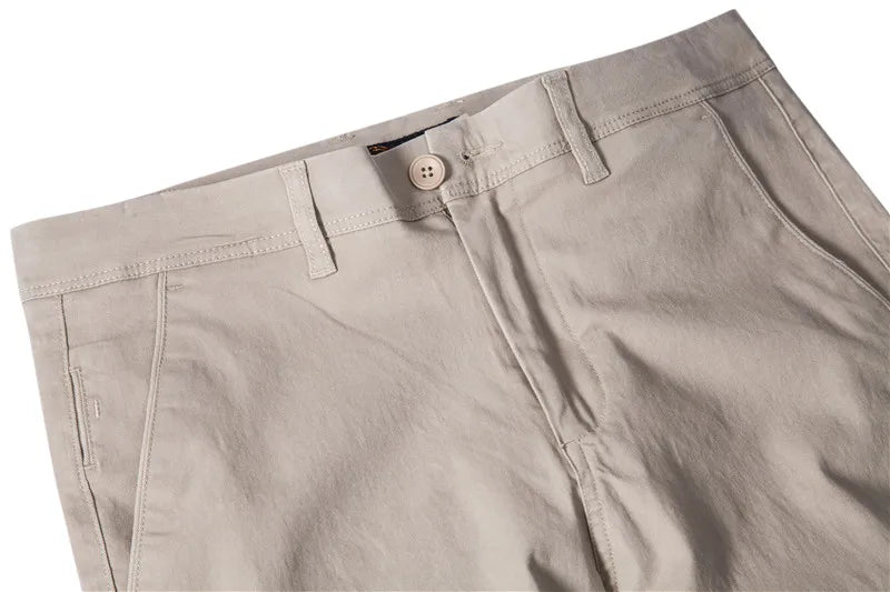 Casual Cotton Men Trousers Solid Color Slim Fit Men's Pants New Spring Autumn High Quality Classic Business Pants Men