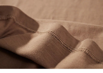 Autumn New Brand Mens Long Sleeve Tshirt Cotton T Shirt Men Vintage Casual Loose Brown Tops Unisex Home Hip Hop Streetwear