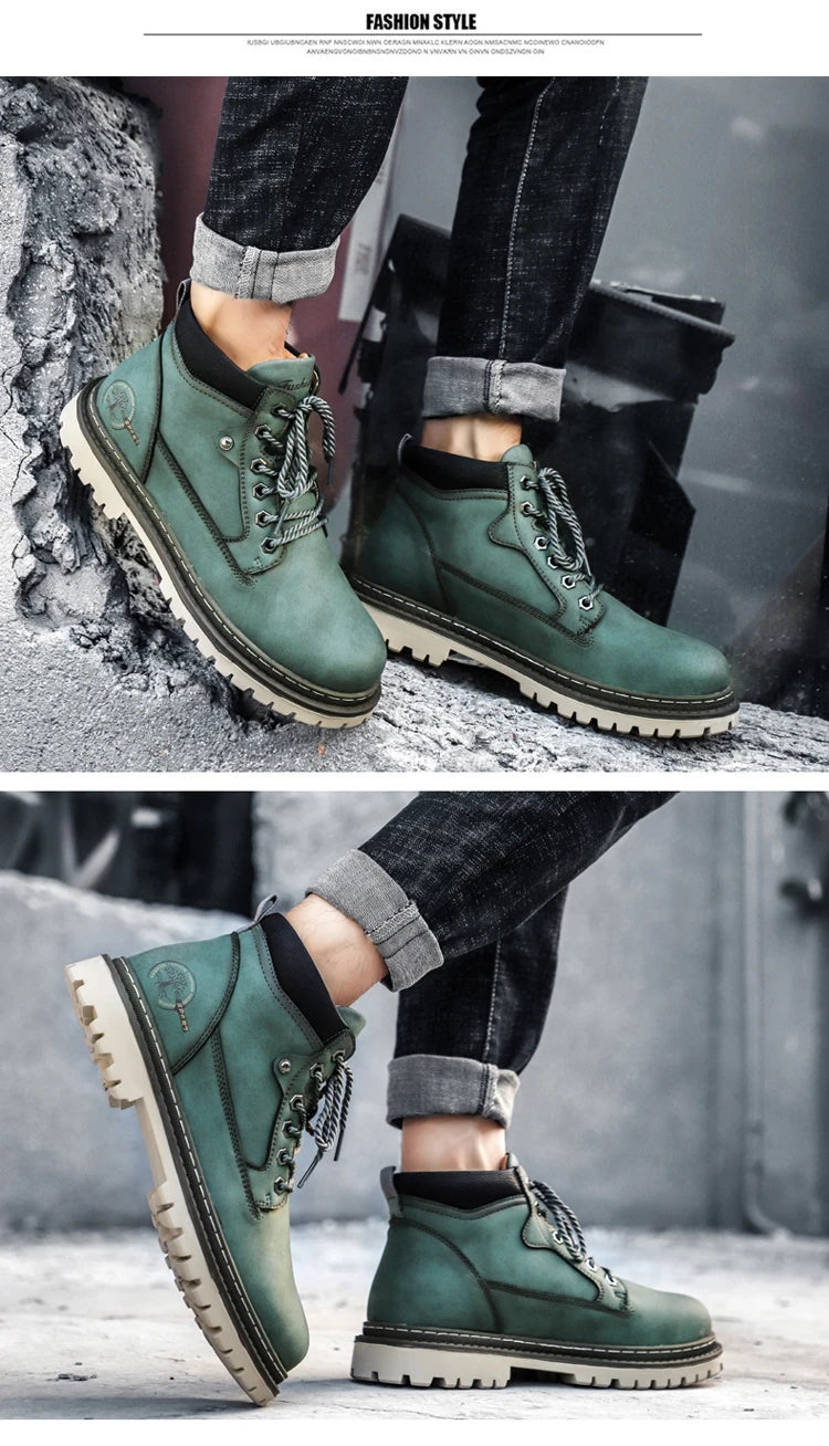 Brand Men Super Warm Snow Boots Winter Men's Ankle Boots Waterproof Short Boots Outdoor Sneakers Autumn Men's Motorcycle Boots